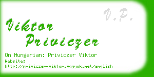 viktor priviczer business card